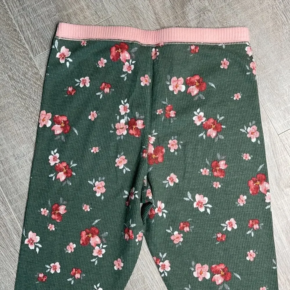 NORDSTROM BP Women's Pink Green Floral Thermal Pajama Pants